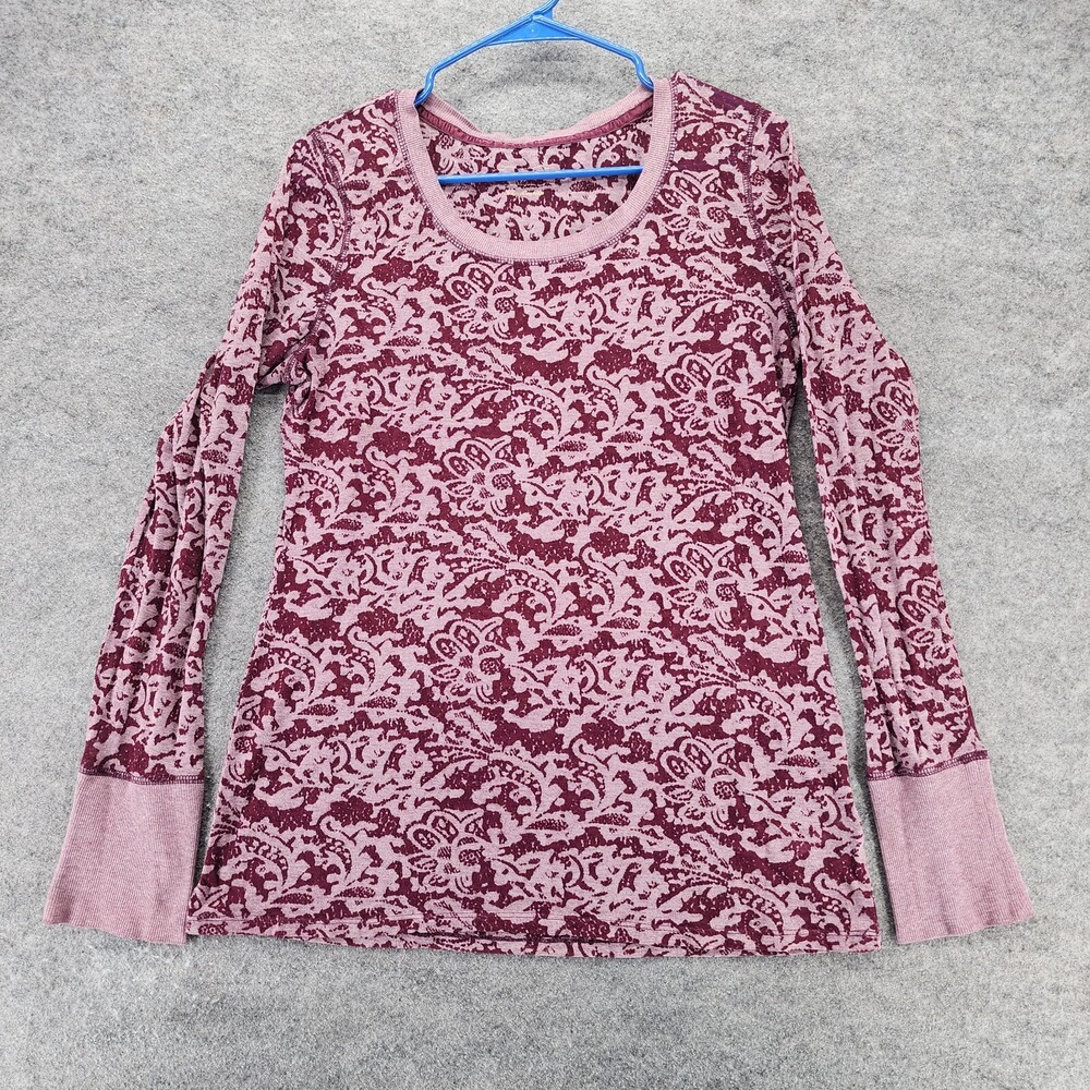 Maurices Shirt Womens Large Large Long Sleeve Red Floral